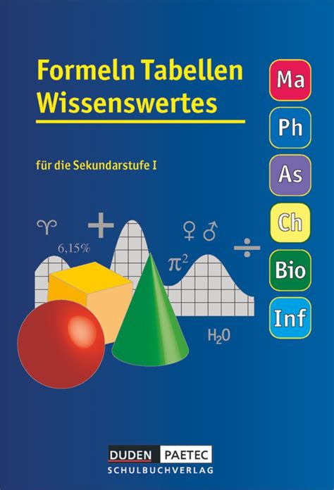 Formeln Tabellen Wissenswertes für Sekundarstufe I RSR