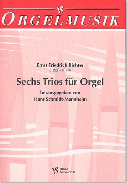 Sechs Trios F R Orgel Bladmuziek Romantiek Simple Stijlperiode