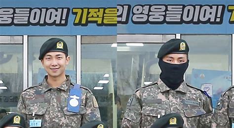 Bts S Rm V Captured In More Group Photos From Nonsan Training Center