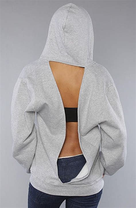 Black Hoody V Neck Cut Out Hood Sweatshirts Hoody Sweatshirt Etsy