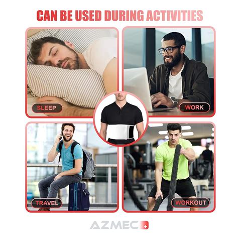 Azmec Rib Belt Universal Adjustable Chest Panel For Men Rib Cage