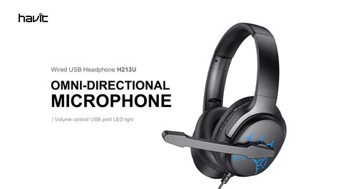 Headset H U Cabo Usb E Microfone Havit