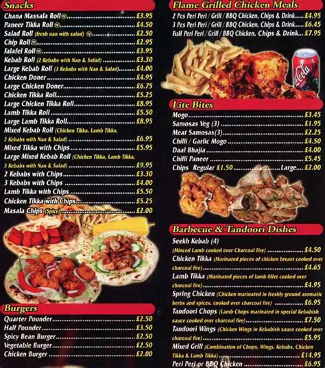 Menu at Kebabish fast food, Wembley, 40 Ealing Rd