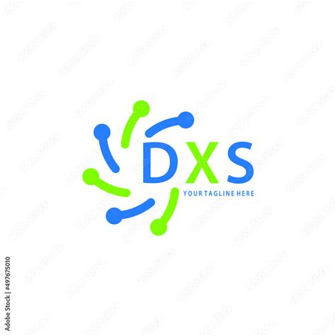 DXS Logo Design Initial Creative Letter On White Background DXS Vector