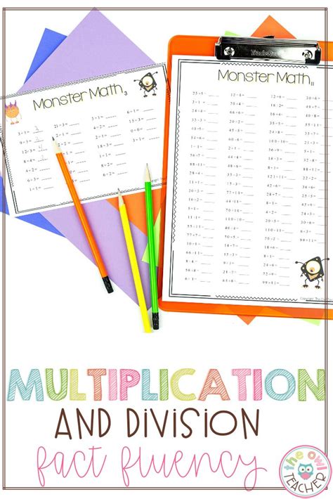 Multiplication And Division Fact Fluency Program Fact Fluency Fact