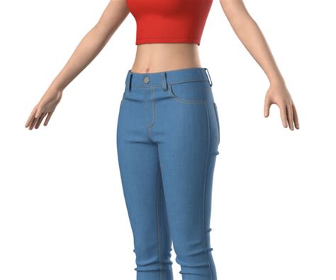 Artstation Womens Jeans Pants Marvelous Designer Clo 3d Project Resources