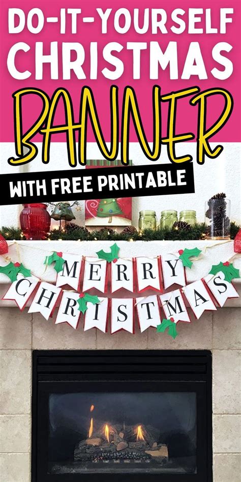 DIY Christmas Banner With Free Printable