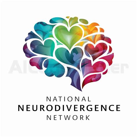 Logo Design For Neurodiversity Rainbow Brain With Geometric Synapses On Clear Background Ai