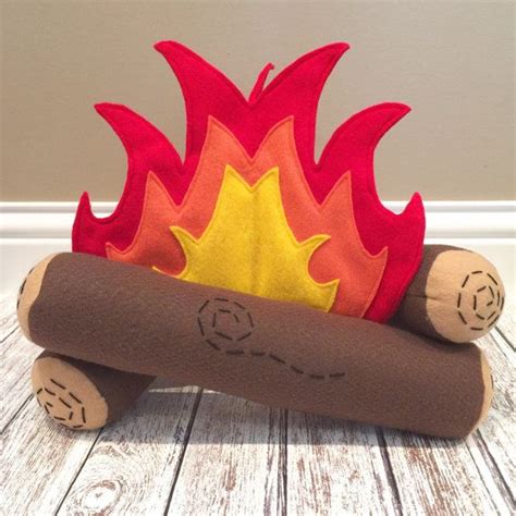 Campfire Play Set Felt Campfire Montessori Toy Campfire Set Eco