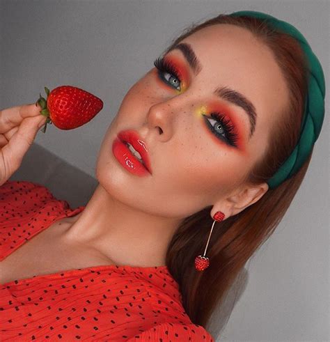 Strawberry Look Im Starting The New Makeup Series Fruit Inspired Who