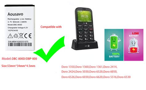 Aousavo DBC 800D DBP 800D DBP 800B Batterie De Rechange Compatible Avec