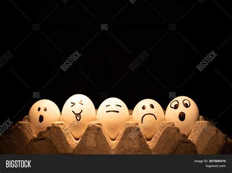 Eggs Funny Faces Drawn Image And Photo Free Trial Bigstock