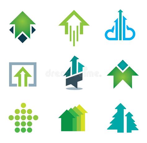 Green Success Business Icons Set In Motivation And Economy Finance And