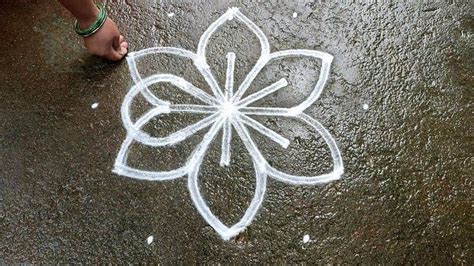 New Year Flowers Kolam Margazhi Masam Kolam Dots Sankranti