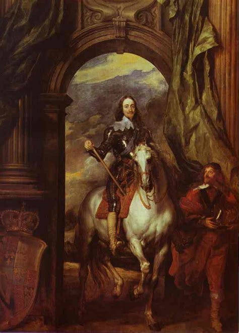 Equestrian Portrait Of Charles I King Of England With Seignior De St