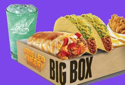 Grilled Cheesy Burrito Big Box at Taco Bell Canada