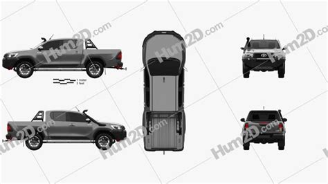 Toyota Hilux Double Cab Rugged X 2022 Blueprint Template Toyota Hilux