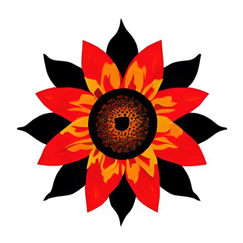 Sunflower Airbrush Sticker · Creative Fabrica