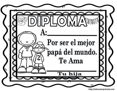 Estupendos diplomas para el día del padre Material Educativo