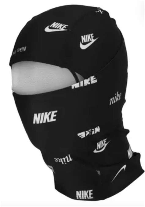 Nike Sportswear Pro Hood Balaclava Black White Swoosh Logo N1009928 091