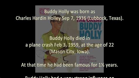 Buddy Holly 01 Holly Hop Youtube