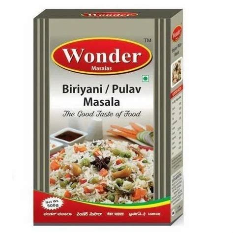 Wonder Biryani And Pulav Masala Powder Packaging Box At Rs 390