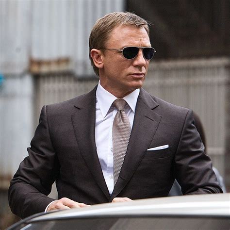 Daniel Craig James Bond Jason Isaacs Brown Suits Film Set Wedding