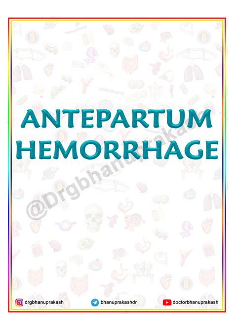 Antepartum Hemorrhage Clinical Medicine Studocu