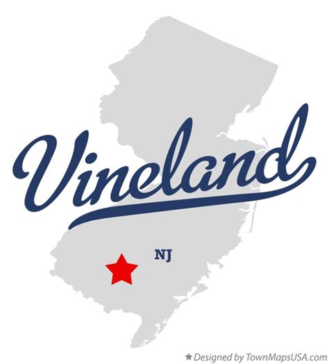 Map Of Vineland Nj New Jersey