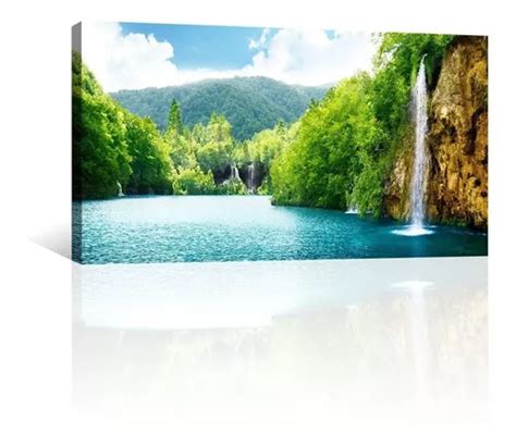 Cuadro Decorativo Naturaleza Canvas Cascada Del Paraiso Meses Sin Inter S