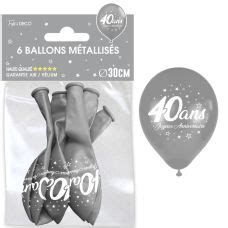 Ballon Anniversaire Ans Argent M Tal Cm Decoration Anniversaire