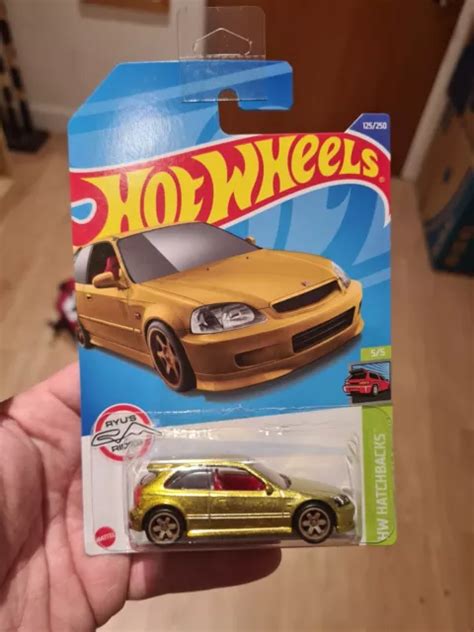 HOT WHEELS SUPER Treasure Hunt Honda Civic Type R EK Sth Gold Acura PicClick UK