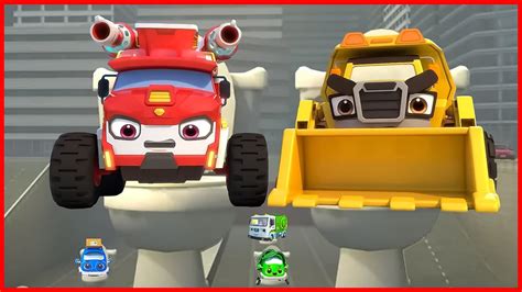 Monster Trucks Fire Truck Construction Truck Skibidi Toilet Meme