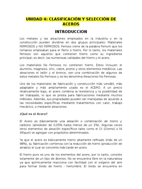 Pdf Clasificacion Y Seleccion De Aceros Docx Dokumen Tips