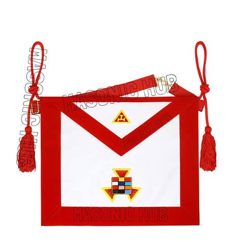 Masonic Royal Arch Past High Priest Php Lambskin Apron Hand