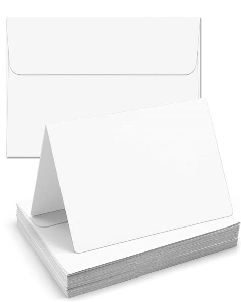 Amazon.com : Poever Blank-Cards-and-Envelopes 60 Pack - 5 x 7 Folded ...