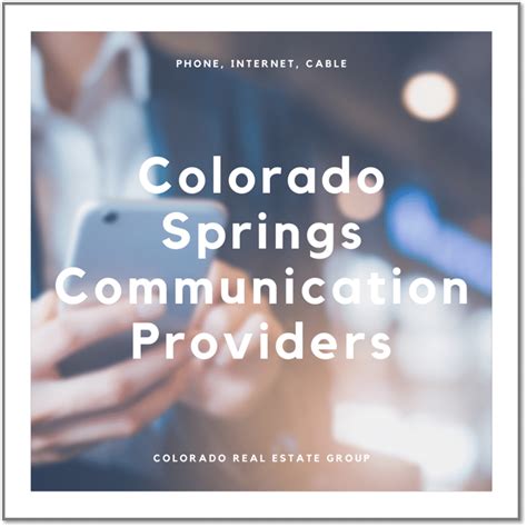 Phone, Cable, Internet, Television Providers In Colorado Springs - Colorado Real Estate Group