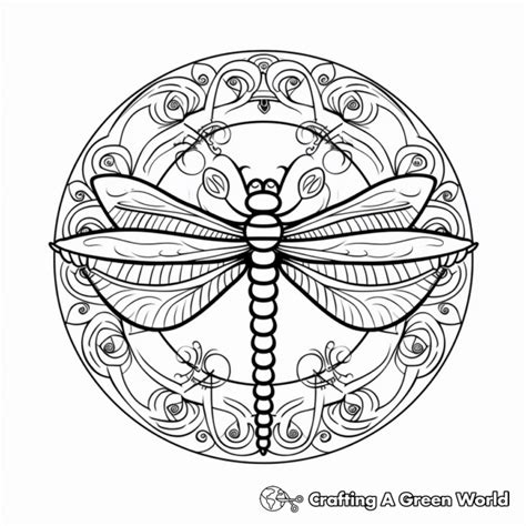 Dragonfly Mandala Coloring Pages Free And Printable