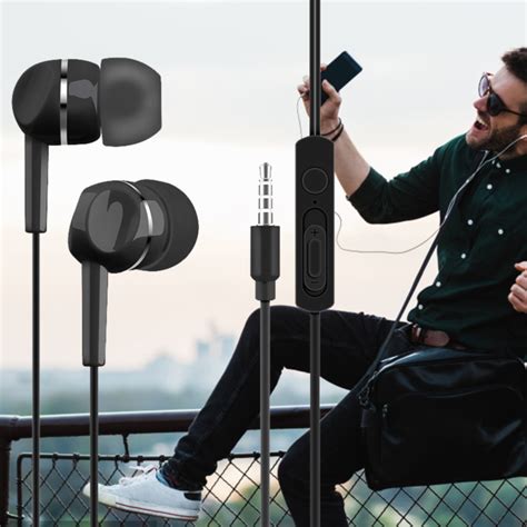 Wired Earbuds With Microphone And Volume Control In Ear Ergonomic Noise Lsolating Headphones