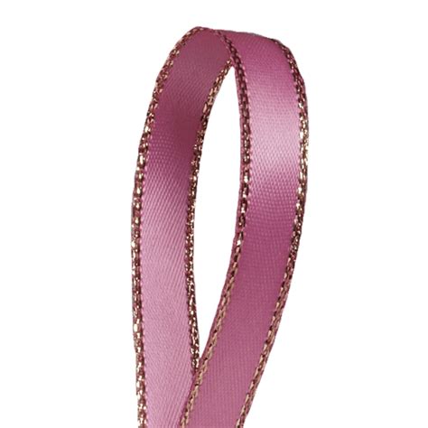 Mauve Solid Color Inch Gold Edge Ribbon Yards Walmart