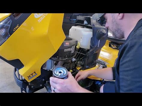 How To Change Oil In Riding Lawnmower Cub Cadet Xt Youtube