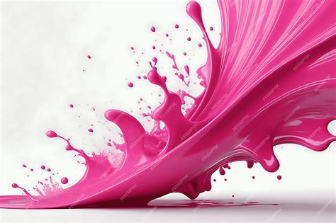 Premium Photo | Pink paint splash isolated