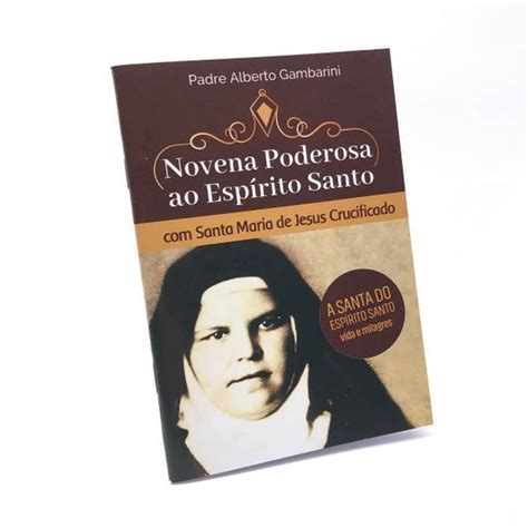 Livro Novena Poderosa Ao Esp Rito Santo Santa Maria De Jesus