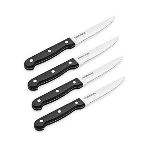 Farberware 4pc Full Tang Triple Riveted Steak Knife Set Pre Order