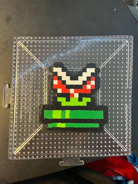 Mario Piranha Plant Perler Bead Melt Art Etsy