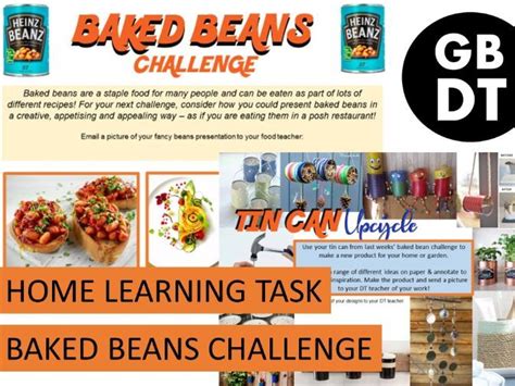 FREE HOME LEARNING RESOURCE - DT BAKED BEAN / UPCYCLE CHALLENGE ...