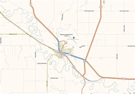 Glasgow International Airport Map, Montana