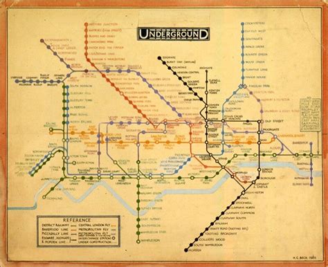 Harry Beck S Classic Design For The Original London Underground Map