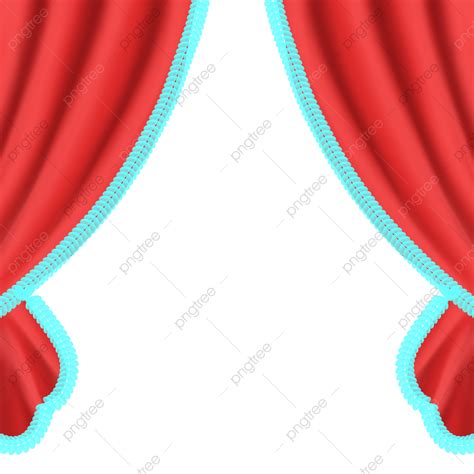 Curtains Red Clipart Hd PNG, Red Curtain Illustration, Curtain, Red ...