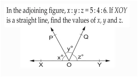 In The Adjoining Figure X Y Z If Xoy Is A Straight Find The